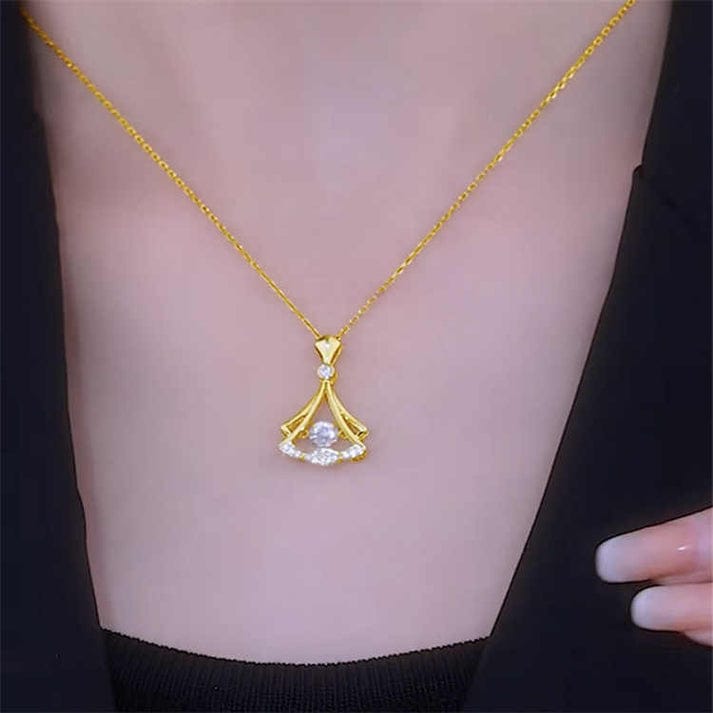 24K Gold Plated Fan Neckless