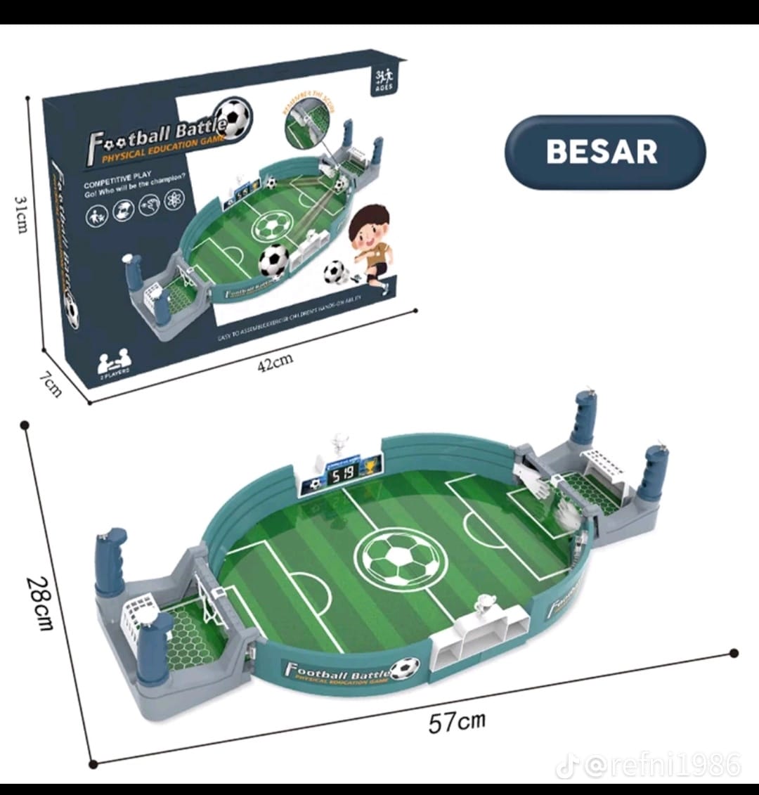 Mini Football Tabletop Game Set, Soccer Pinball Game for All Ages Indoor Portable