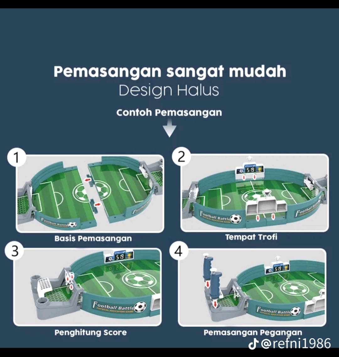 Mini Football Tabletop Game Set, Soccer Pinball Game for All Ages Indoor Portable